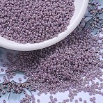MIYUKI Round Rocailles Beads, Japanese Seed Beads, 11/0, (RR478) Opaque Mauve AB, 11/0, 2x1.3mm, Hole: 0.8mm, about 5500pcs/50g(SEED-X0054-RR0478)