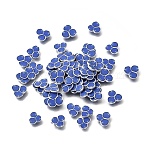 Handmade Polymer Clay Cabochons, Triple Blueberry, Blue, 5~6x5~6x0.2~1mm, about 20575pcs/500g(PY-CBA5A20-06A)