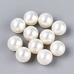 ABS Imitation Pearl Acrylic Beads, No Hole, Round, Beige, 8mm, about 1850pcs/500g(OACR-S011-8mm-01)