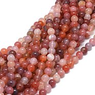 Natural Botswana Agate Beads Strands, Round, 8~8.5mm, Hole: 1mm, about 46~49pcs/strand, 15.55 inch(39.5cm)(G-O201A-03B)