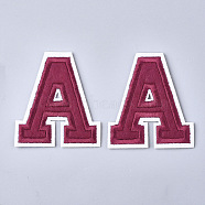 Computerized Embroidery Cloth Iron On Patches, Costume Accessories, Appliques, Letter, Letter.A, 57x51x1.5mm(FIND-T030-064-A)