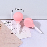 Opaque Resin Decoden Cabochons, for Hair Accessories, Imitation Food, Balloon, Pink, 23x11mm(OHAR-PW0001-486H)