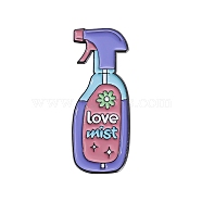 Funny Spray Bottle Enamel Pins, Alloy Brooches for Backpack Clothes, Cornflower Blue, 35x14mm(PW-WGCB9E2-04)