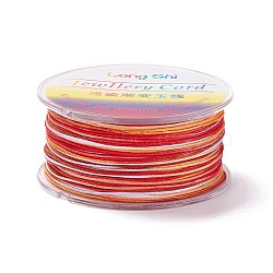 Segment Dyed Polyester Thread, Braided Cord, Colorful, 0.8mm, about 54.68 yards(50m)/roll(NWIR-I013-D-22)