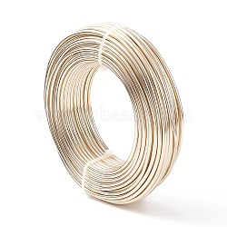 Round Aluminum Wire, Bendable Metal Craft Wire, for DIY Jewelry Craft Making, Champagne Gold, 6 Gauge, 4mm, 16m/500g(52.4 Feet/500g)(AW-S001-4.0mm-26)