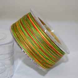 Waxed Nylon Cord, Twisted Cord, Colorful, 0.55mm, about 174.97 yards(160m)/roll(NWIR-E030-01-0.55mm)