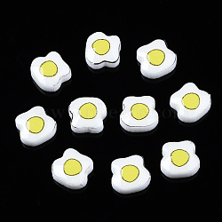 Opaque Resin Cabochons, Omelette, White, 8x8.5x3.5mm(CRES-Q217-009)