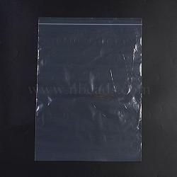 Plastic Zip Lock Bags, Resealable Packaging Bags, Top Seal, Self Seal Bag, Rectangle, White, 44x31.8cm, Unilateral Thickness: 2.1 Mil(0.055mm), Inner Measure: 31.7x41.9cm, 100pcs/bag(OPP-G001-F-29x40cm)