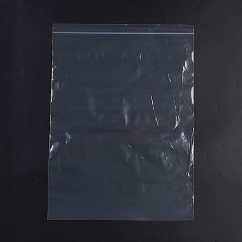 Plastic Zip Lock Bags, Resealable Packaging Bags, Top Seal, Self Seal Bag, Rectangle, White, 44x31.8cm, Unilateral Thickness: 2.1 Mil(0.055mm), Inner Measure: 31.7x41.9cm, 100pcs/bag