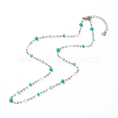 Light Sea Green Glass Necklaces