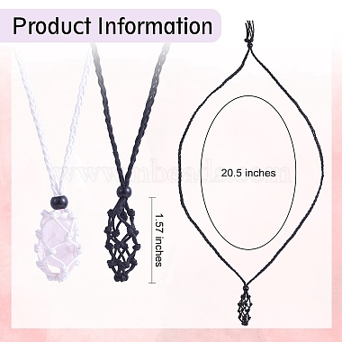 Adjustable Braided Nylon Cord Macrame Pouch Necklace Making(AJEW-SW00015-02)-2