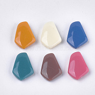 Opaque Acrylic Beads, Pentagon, Mixed Color, 25.5x18x7mm, Hole: 1.5mm(OACR-T011-66)