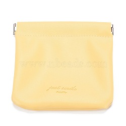 PU Imitation Leather Women's Bags, Square, Champagne Yellow, 12x11.5cm(ABAG-P005-B02)
