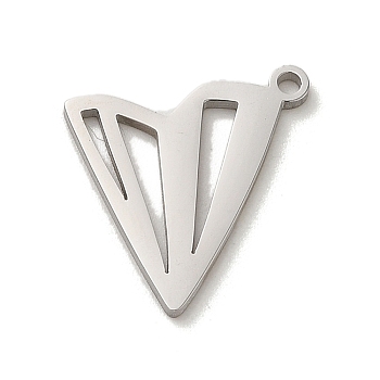 304 Stainless Steel Charms, Laser Cut, Paper Airplane Charm, Stainless Steel Color, 15x14x1mm, Hole: 1.2mm
