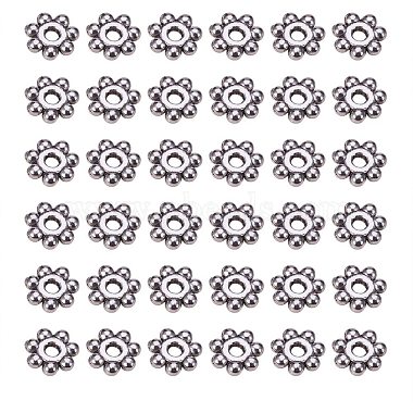 Antique Silver Snowflake Alloy Spacer Beads