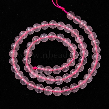 Chapelets de perles en quartz rose naturel(G-R173-4mm-04)-3