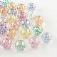 Perles rondes en acrylique transparent de couleur AB(X-TACR-D005-14mm-M)-1