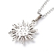 Cat Eye Sun Pendant Necklace with 304 Stainless Steel Cable Chains for Women(NJEW-JN03974)-6