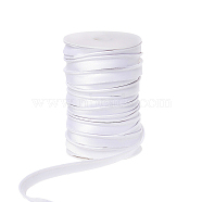 Polyester & Cotton Fabic Band, Satin Ribbon, For Costumes Clothing Robes Edge Strip, Sewing Accessory, White, 14x2mm(FIND-WH0036-01)