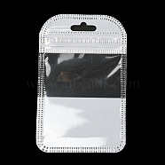 Plastic Packaging Zip Lock Bags, Top Self Seal Pouches, with Window, Rectangle, White, 11x7x0.24cm(OPP-F001-01C)