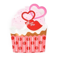 PET Plastic Zip Lock Bag, Heart & Ice Cream Shape with Top Seal, Candy, Cookies Storage Bags, Self Seal Bag, Colorful, 13x9.8x0.15cm, Unilateral Thickness: 2.3 Mil(0.06mm), 10pcs/bag(OPP-M003-02)