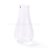 Miniature Glass Vase Ornaments, Micro Toys Dollhouse Accessories Pretending Prop Decorations, Clear, 28.5x15.5mm, Hole: 5.5mm(AJEW-Z006-02)