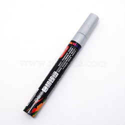 Epoxy Resin Drawing Pen, Metallic Markers Paints Pens, Graffiti Highlighter Signature Pen, Gray, 14x1.5cm(AJEW-WH0119-79C)