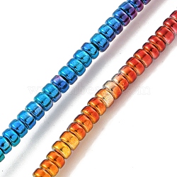 Baking Painted Electroplated Synthetic Non-magnetic Hematite Beads Strands, Disc, Heishi Beads, Mixed Color, 3.3x2mm, Hole: 1mm, about 210pcs/strand, 15.83 inch(40.2cm)(G-C136-H01-01)