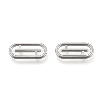 304 Stainless Steel Linking Rings, Pendants Accessories, Oval, Stainless Steel Color, 22x10x2mm