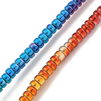 Baking Painted Electroplated Synthetic Non-magnetic Hematite Beads Strands, Disc, Heishi Beads, Mixed Color, 3.3x2mm, Hole: 1mm, about 210pcs/strand, 15.83 inch(40.2cm)