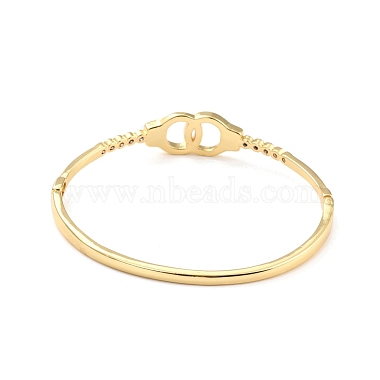 Interlock Double Ring Cubic Zirconia Bangle(BJEW-I298-23G)-2