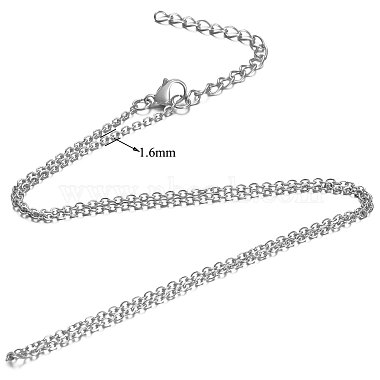 304 Stainless Steel Cable Chain Necklace(STAS-T040-PJ204-70)-3