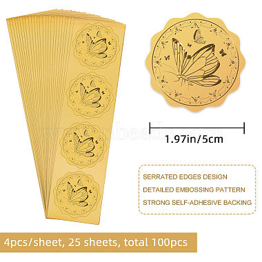 Self Adhesive Gold Foil Embossed Stickers(DIY-WH0211-129)-2