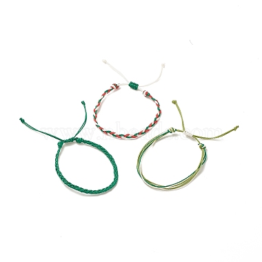 3Pcs 3 Style Waxed Polyester Braided Bracelets Sets(BJEW-JB08115-04)-4