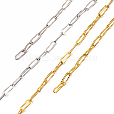 DIY 4 м плоские и овальные латунные цепочки для скрепок(DIY-FS0001-19)-2