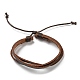 Bracelet à cordon en simili cuir tressé réglable de style 6pcs 6 serti de cordon ciré pour hommes(BJEW-F458-12)-3