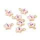 Rack Plating Eco-friendly Brass Enamel Charms(KK-D073-01G-03-NR)-1