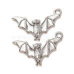 304 Stainless Steel Pendants, Bat Charms, Long-Lasting Plated, Stainless Steel Color, 15x24.5x4.5mm, Hole: 1.8mm(SA-CBA9EE2-13P)