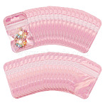 60Pcs Plastic Glitter Holographic Packaging Yin-yang Resealable Bags, Top Self Seal Pouches, Rectangle, Pink, 9x5.5x0.15cm, Unilateral Thickness: 2.5 Mil(0.065mm)(OPP-TA0001-22)