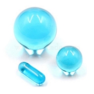 Glass Beads, No Hole, for Shisha, Mixed Shapes, Cyan, 19mm(GLAA-WH0233-62D)