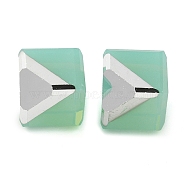 K9 Glass Imitation Austrian Crystal Beads, No Hole, Square, Medium Aquamarine, 8x8x8mm(GLAA-P069-01C-390)