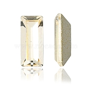 Preciosa&reg MAXIMA Crystal Fancy Stones, Czech Crystal, 435 26 212 Baguette, Dura Foiling, 00520 Light Gold Quartz, 7x3mm(X-PRC-FB7-00520)