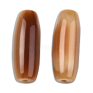 Resin Beads, Imitation Gemstone, Barrel, Peru, 40x15mm, Hole: 2.8~3mm(RESI-N034-09-L06)