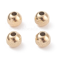 Ion Plating(IP) Textured 304 Stainless Steel Beads, Round, Golden, 5mm, Hole: 1.6mm(STAS-P306-01D-G)