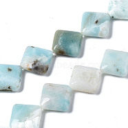 Natural Amazonite Beads Strands, Rhombus, 17~18x18x5~6mm, Hole: 0.6mm, about 23pcs/strand, 15.83 inch(40.2cm)(G-N0326-73A-01)
