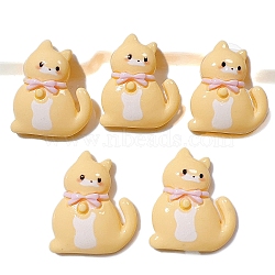 10Pcs Resin Cabochons, Cat, Gold, 30x24mm, 10pcs/set(PW-WGC7AA8-05)