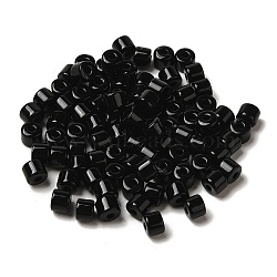 Opaque Acrylic Beads, Column, Black, 6.5x5mm, Hole: 2.2mm(SACR-Z001-01I)