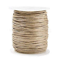 Waxed Cotton Thread Cords, BurlyWood, 1.5mm, about 100yards/roll(300 feet/roll)(YC-R003-1.5mm-278)