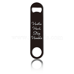 430 Stainless Steel Bottle Openers, Laser Cut, Rectangle, Word, 178x40x2mm(AJEW-WH0259-020)