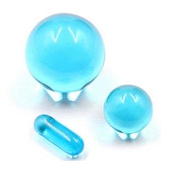 Glass Beads, No Hole, for Shisha, Mixed Shapes, Cyan, 19mm